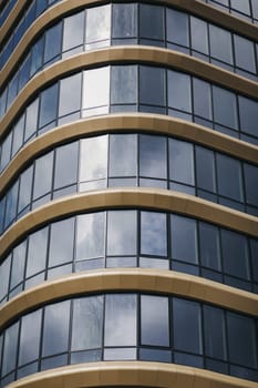 view at modern facades of business buildings in europe