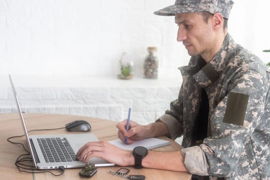 Military Student Education. Army Soldier Veteran In College. High quality photo