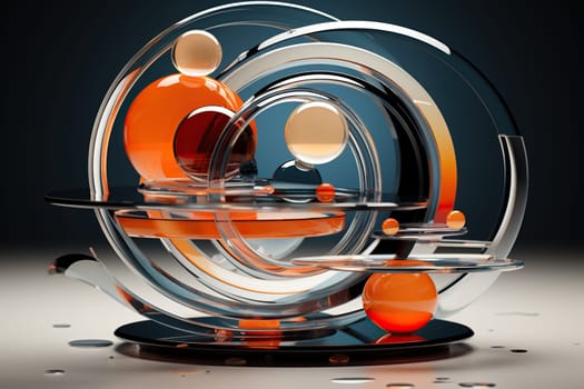 Abstract 3D art. Digital 3D composition.