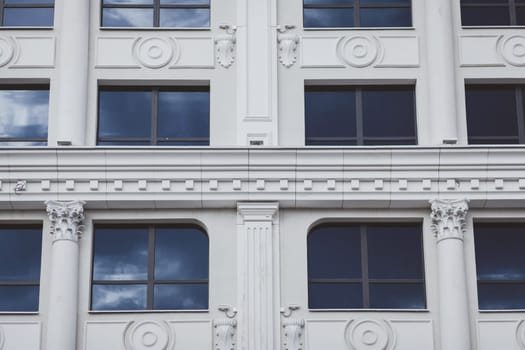 historic building with large windows in Europe. architecture