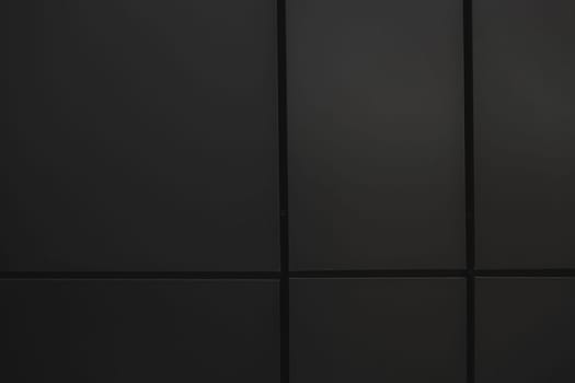 Metal wall tiles, wall detail a facade in the city, modern construction. black and white
