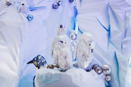 Christmas decorations - penguin with Christmas balls
