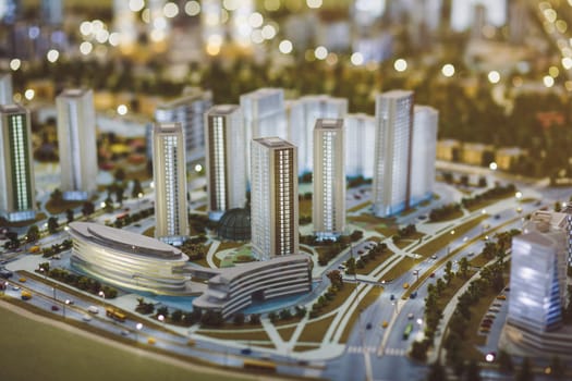 modern city in miniature. buildings and houses of Europe
