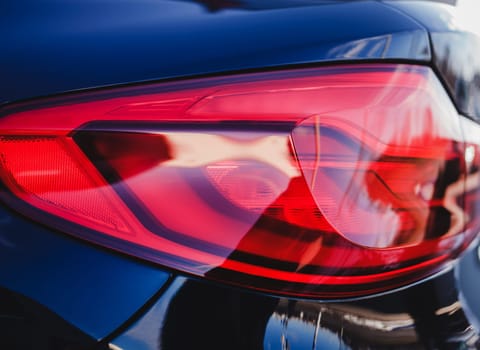 detail on the rear light of a luxury car.