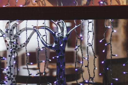 showcase decorated shop for Christmas in Europe