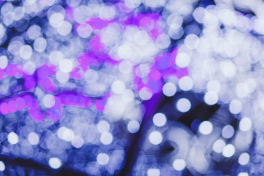 Blue abstract christmas background in city 