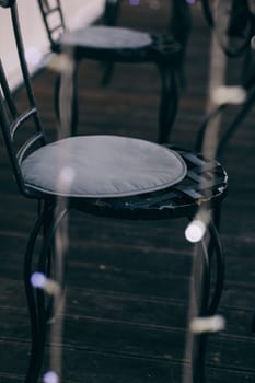 elegant metal chairs for a street bistro or cafe