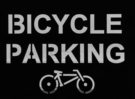 place for a parking of bicycles. Bicycle parking sign