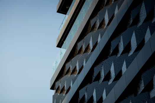 office building over blue sky background. modern architecture