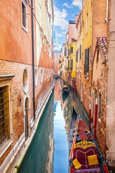 Colorful architecture of Venice channel, Tourist destination in Veneto, Italy