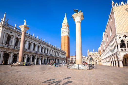 Piazza San Marco square in Venice scenic architecture view, tourist destination of Italy