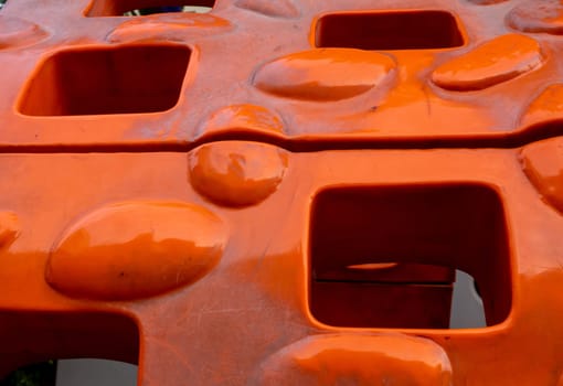The texture of plastic wall of playground equipment