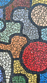 Abstract Colorful Mosaic in Bloomington, Indiana 2021 - Vibrant Outdoor Artistic Texture