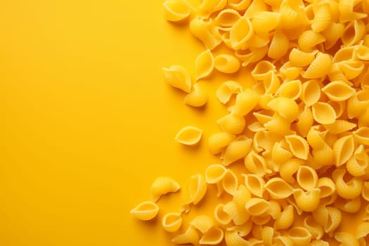 Pasta yellow banner cooking. Cuisine healthy. Generate Ai