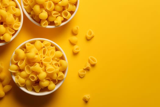 Pasta yellow banner raw. Top cooking. Generate Ai