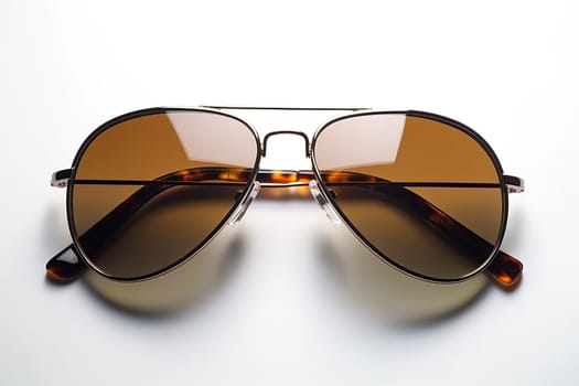 Stylish aviator sunglasses brown. Style wear. Generate Ai