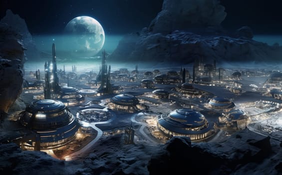 A futuristic city on Mars stands as a testament to human ingenuity and perseverance.