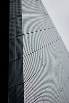 Architecture details modern building steel facade business background. Infrastructure