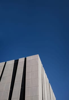 Abstract contemporary architecture detail over sky background