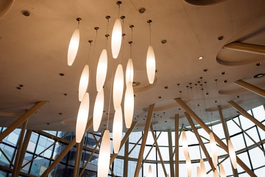 Modern style lamps decorated in a modern style reception area.