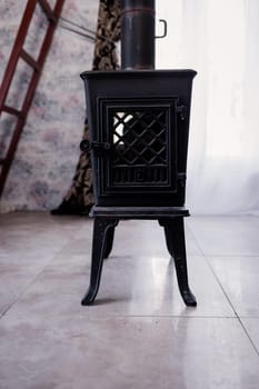 old vintage fireplace in the room