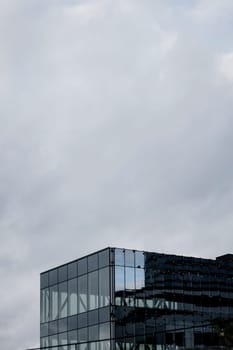 glass facade of an office building. modern architecture