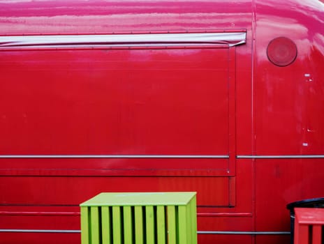 red truck body. vehicle bodywork