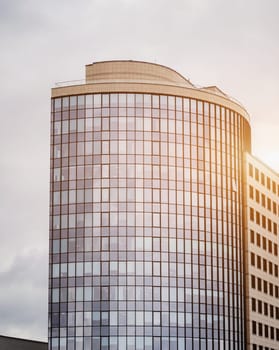 Modern office building made from glass and steel