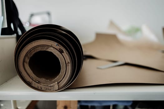 drawing roll. workplace of an architect or tailor