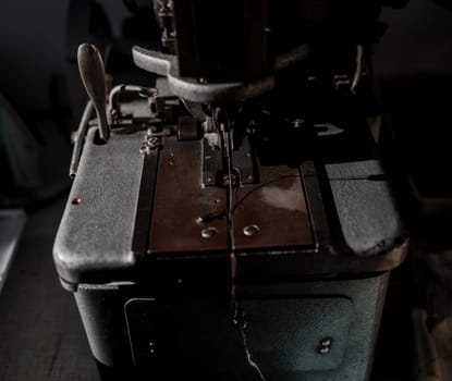 old sewing machine. vintage teqnique