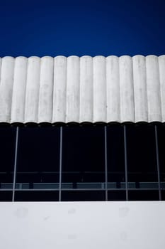 Abstract detail of modern contemporary architecture over sky background