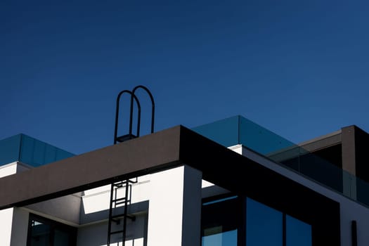 new modern housing. commercial real estate. private house against the sky