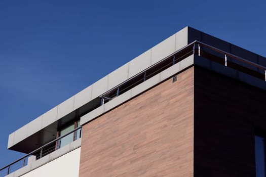 modern architecture over sky background. commercial real estate