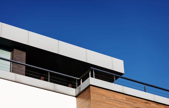 view of a modern fashion house. private real estate. mortgage