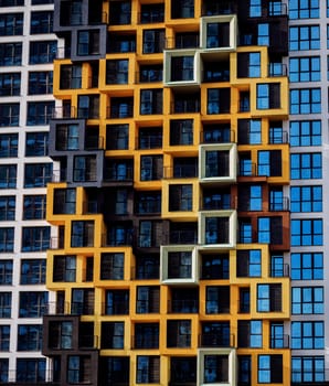 modern residential real estate in europe. apartment building with a bright facade