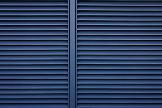 Garage door stripped texture. Blue metal background