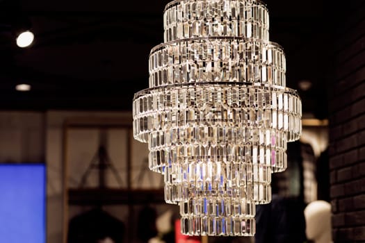 beautiful crystal chandelier. modern hanging lamp
