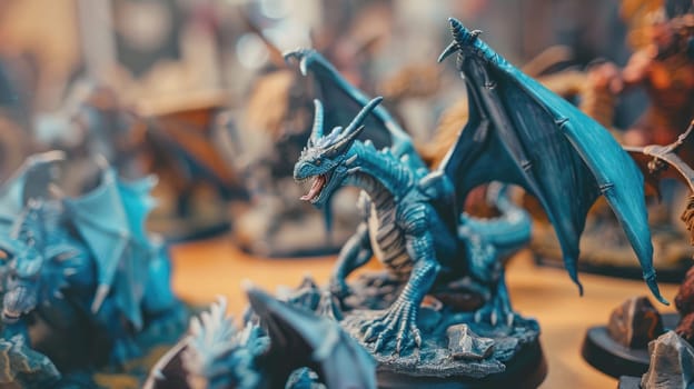 DND figures with various characters and fantasy creatures. AI