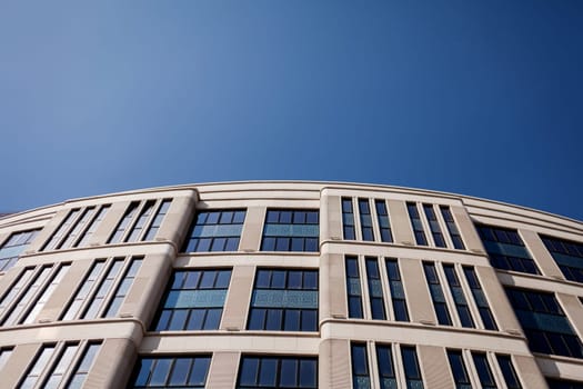 semicircular building against the sky. classical architecture