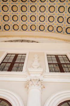 old antique ceiling of a theater or courthouse