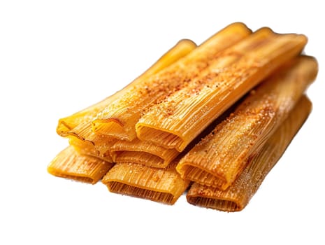 Tamales. Prehispanic dish typical of Mexico. Delicious tamales photography, explosion flavors, studio lighting, studio background, well-lit, vibrant colors, sharp-focus, high-quality, artistic, unique