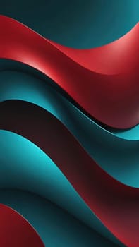 Abstract background with red, blue and green curved sheets of paper.abstract background with smooth wavy lines in blue and red colors.3d render, abstract background with red and blue wavy layers.