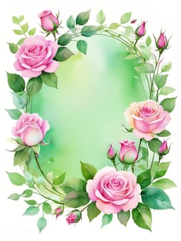 Floral wreath with spring flowers on background. Vector illustration.Spring background with flowers and wreath. Vector illustration for your design.Spring background with cherry blossoms and green leaves. Spring blossom background with copy space for text.