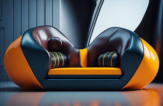 futuristic bright sofa for a modern apartment.  luxury furniture