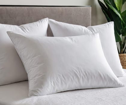 Cozy Pillows on a neatly made bed