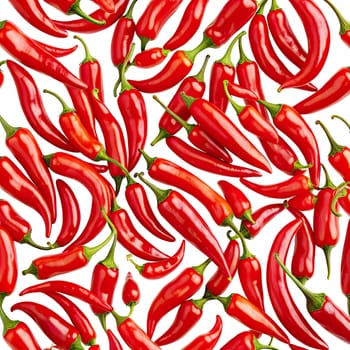 Top view of fresh red chili peppers. spicy organic food