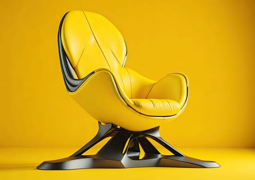 futuristic chair on colored background. comfort  armchair