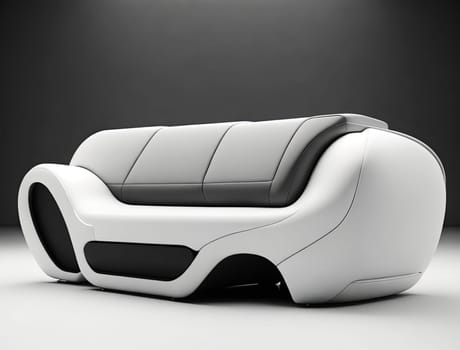 sofa in style futuristic design. Luxury comfortable armchair. Generative AI