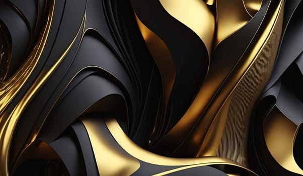 Abstract business background. Black and gold background. Generative AI