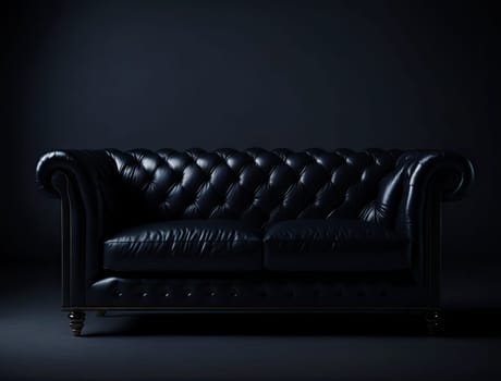 Roayl luxury sofa. elegance leather couch. Generative AI